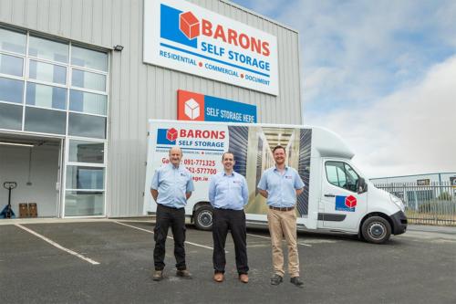 Barons Self Storage Limerick Team and Van